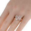 ESTATE .35CT DIAMOND 18KT WHITE & ROSE GOLD BUTTERFLY CRISS CROSS FUN LOVE RING
