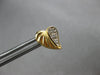 ESTATE .07CT DIAMOND 14KT WHITE & YELLOW GOLD CLASSIC HEART STUD EARRINGS #28064