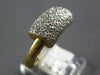 ESTATE WIDE .95CT DIAMOND 14K YELLOW GOLD MULTI ROW RECTANGULAR SLIDING FUN RING