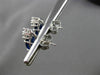 ESTATE 4.23CT DIAMOND & AAA OVAL SAPPHIRE 14KT WHITE GOLD STUD EARRINGS #24449