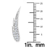ESTATE .25CT DIAMOND 14KT WHITE GOLD 3D CLASSIC MULTI LEAF EAR CLIMBER EARRINGS