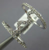 ESTATE WIDE .67CT DIAMOND 18KT WHITE GOLD 3D ZIG ZAG DOUBLE BAR FUN RING