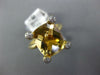 LARGE 4.99CT DIAMOND & AAA YELLOW TOPAZ 14K YELLOW GOLD CUSHION & ROUND FUN RING