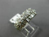 ESTATE WIDE 1.38CT DIAMOND 18K WHITE GOLD 3D SEMI BEZEL WEDDING ANNIVERSARY RING
