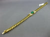 ESTATE 1.95CT DIAMOND & AAA CABOCHON EMERALD 18KT YELLOW GOLD SNAKE FUN BRACELET