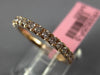 ESTATE .49CT PINK DIAMOND 18KT ROSE GOLD 3/4 ETERNITY WEDDING ANNIVERSARY RING
