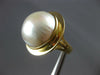ESTATE LARGE AAA MABE PEARL 18K YELLOW GOLD 3D CIRCULAR CLASSIC LOVE RING #27177