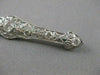 ANTIQUE 1.60CTW OLD MINE CUT DIAMOND PLATINUM OPEN FILIGREE PIN BROOCH F/G #2121