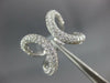 ESTATE LARGE 1.50CT DIAMOND 18K WHITE GOLD PAVE DOUBLE HORSE SHOE LUCKY FUN RING