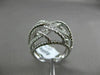 ESTATE WIDE .51CT DIAMOND 18KT WHITE GOLD 3D INFINITY WOVEN CRISS CROSS FUN RING