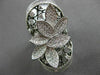 ANTIQUE MASSIVE 1.69CT DIAMOND 18KT BLACK & WHITE GOLD 3D FLORAL ETOILE RING