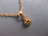 ESTATE SMALL .19CT DIAMOND 18KT ROSE GOLD 3D CLUSTER FLOWER LOVE PENDANT
