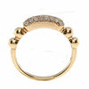 .32CT PINK DIAMOND 18KT ROSE GOLD THREE ROW PAVE MULTI BEAD FUN FRIENDSHIP RING