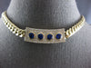 EXTRA LARGE & LONG 4.12CT DIAMOND & AAA SAPPHIRE 14KT YELLOW GOLD LOVE NECKLACE