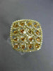 ESTATE WIDE 1.07CT DIAMOND & AAA YELLOW SAPPHIRE 14KT YELLOW GOLD FILIGREE RING