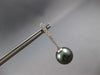 ESTATE LARGE .19CT DIAMOND & TAHITIAN PEARL 14KT WHITE GOLD BAR HANGING EARRINGS