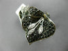 ESTATE LARGE 2.0CT BLACK & WHITE DIAMOND 14K WHITE & BLACK GOLD FLOWER LEAF RING