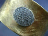 ESTATE LARGE 1.20CT DIAMOND 18KT YELLOW GOLD MATTE OVAL CLUSTER BANGLE BRACELET