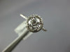 ESTATE 1.17CT DIAMOND 14KT WHITE GOLD 3D CLASSIC ROUND HALO ENGAGEMENT RING