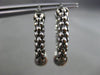 ESTATE LARGE .70CT DIAMOND 14KT TWO TONE GOLD 3D MESH MOVABLE BALL HOOP EARRINGS