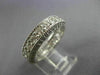 LARGE 3.20CT DIAMOND 14KT WHITE GOLD MILGRAIN ETERNITY WEDDING ANNIVERSARY RING