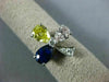 ANTIQUE LARGE 2.36CT WHITE & FANCY YELLOW DIAMOND & AAA SAPPHIRE PLATINUM RING
