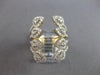 ESTATE LARGE 1.19CT DIAMOND 14KT YELLOW GOLD 3D MULTI LEAF TENSION FLOWER RING