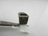 ANTIQUE RECTANGULAR 36.40CT BLACK ONYX DIAMOND 18K RING