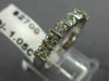 ESTATE 1.05CT DIAMOND 14KT WHITE GOLD 3D 7 STONE CHANNEL ANNIVERSARY RING #22469