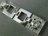ESTATE LARGE .71CT DIAMOND 18KT WHITE GOLD BEZEL SQUARE HALO PENDANT CHAIN 14223