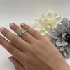 LARGE 1.04CT DIAMOND 18KT WHITE GOLD 3D SEMI ETERNITY STACKABLE ANNIVERSARY RING