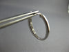 ESTATE .18CT DIAMOND 14K WHITE GOLD 3D CLASSIC ETOILE OVAL HOOP HANGING EARRINGS