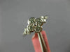 ESTATE .60CT DIAMOND 18KT WHITE GOLD 3D ROUND FOUR LEAF CLOVER FLOWER LOVE RING