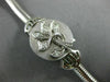ANTIQUE .15CT OLD MINE DIAMOND 14KT WHITE GOLD 3D FLOWER WATCH BRACELET #2059