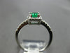 .74CT DIAMOND & AAA EMERALD 14KT WHITE GOLD SQUARE HALO CLASSIC ENGAGEMENT RING