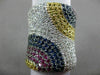LARGE 3.0CT WHITE & FANCY YELLOW DIAMOND AAA SAPPHIRE & RUBY 18K WHITE GOLD RING