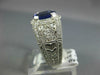 LARGE 2.95CT DIAMOND & AAA TANZANITE 14KT WHITE GOLD OVAL ENGAGEMENT RING #1506