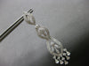 LARGE 2.0CT DIAMOND 18KT WHITE GOLD 3D ROUND & PEAR SHAPE CHANDELIER EARRINGS