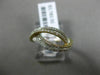 ESTATE LARGE .37CT DIAMOND 18KT WHITE & YELLOW GOLD MULTI ROW INFINITY LOVE RING