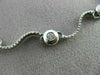 ESTATE 1.20CT DIAMOND 14KT WHITE GOLD FLOATING WAVE BY THE YARD NECKLACE #7219