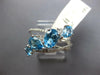 LARGE 2.8CT DIAMOND & AAA BLUE TOPAZ 14K WHITE GOLD MULTI SHAPE CRISS CROSS RING