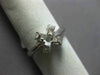 ANTIQUE DIAMOND 14K WHITE GOLD 3D ROUND FLOWER SEMI MOUNT ENGAGEMENT RING #14766