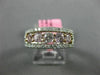 1.24CT WHITE & PINK DIAMOND 18K WHITE & ROSE GOLD HALO WEDDING ANNIVERSARY RING