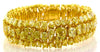 GIA LARGE 32.63CT FANCY YELLOW DIAMOND 18KT YELLOW GOLD 3D 3 ROW TENNIS BRACELET