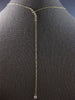 LARGE .50CT DIAMOND 14K YELLOW GOLD GRADUATING LARIAT SOLITAIRE JOURNEY NECKLACE