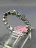 ESTATE .57CT ROUND DIAMOND 18KT WHITE GOLD SEMI ETERNITY BEZEL ANNIVERSARY RING