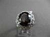 ANTIQUE LARGE 4.42CT DIAMOND & AAA SMOKY TOPAZ 14KT WHITE GOLD 3D FILIGREE RING