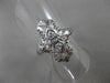 ANTIQUE WIDE & LONG .06CT DIAMOND 14KT WHITE GOLD FILIGREE ART DECO RING #19669