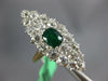 LARGE 3.60CT DIAMOND & AAA EMERALD PLATINUM & 14K YELLOW GOLD 3D ENGAGEMENT RING