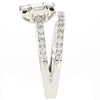 WIDE 1.40CT DIAMOND 18KT WHITE GOLD ROUND & PRINCESS ENGAGEMENT WEDDING RING SET